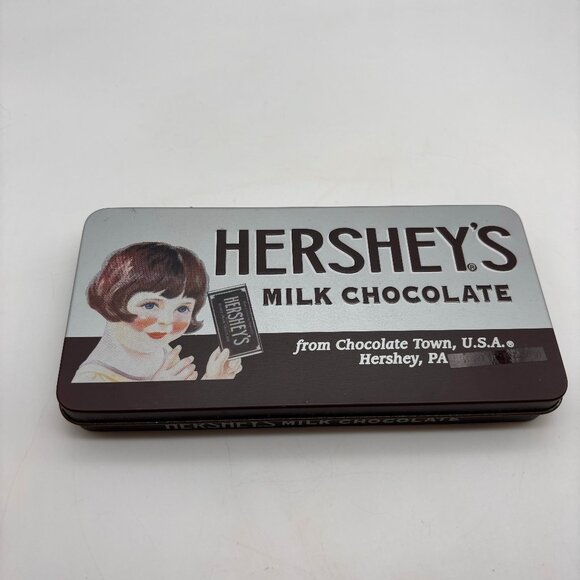 Vintage Hershey's Milk Chocolate Retro Flat Rectangular Collectible Tin - Picture 1 of 16